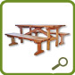 Rf.50005 : table bois avec bancs vendus sparment