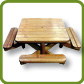 Table carre en bois 8 places : Rf.50008